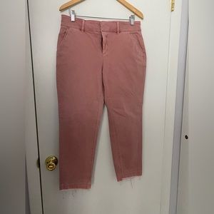 Dusty pink cotton chino-style pants with stretch!! Great condition!!